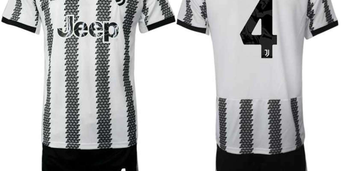 Herren Juventus 2022-23 Heimtrikot Schwarz Weiß mit Aufdruck DE LIGT 4 Online-Verkauf